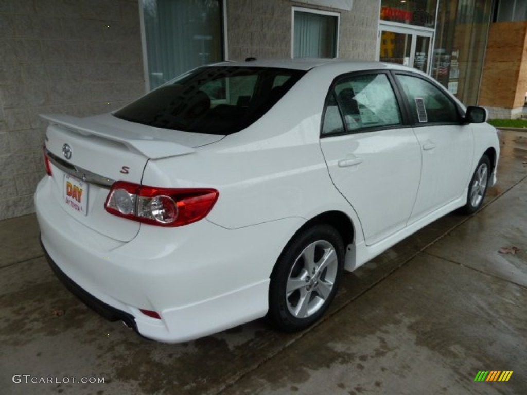 2011 Corolla S - Super White / Dark Charcoal photo #2