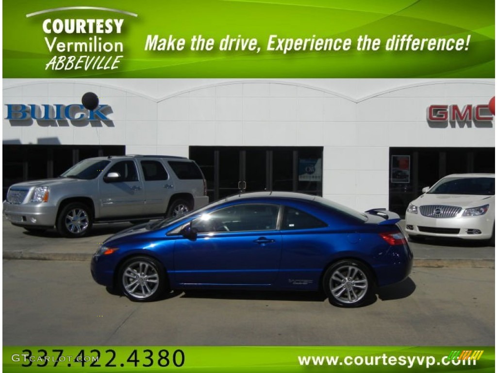 2008 Civic Si Coupe - Fiji Blue Pearl / Black photo #1