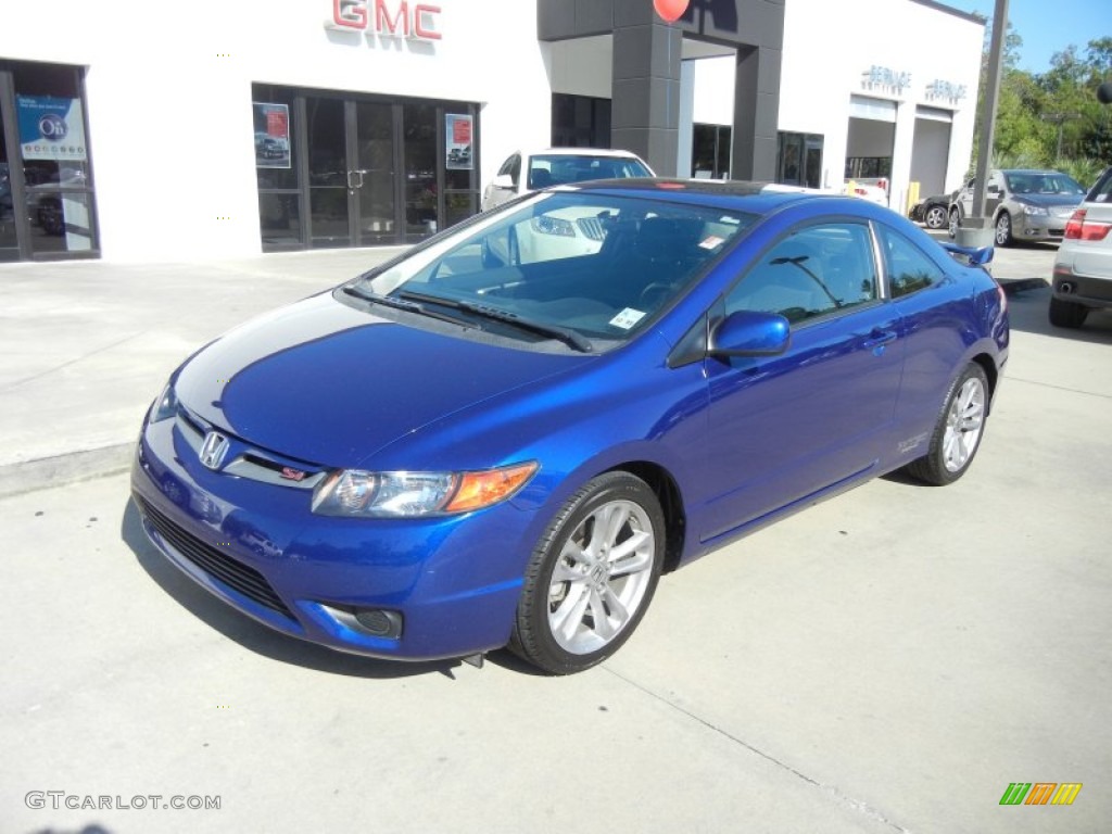 2008 Civic Si Coupe - Fiji Blue Pearl / Black photo #2