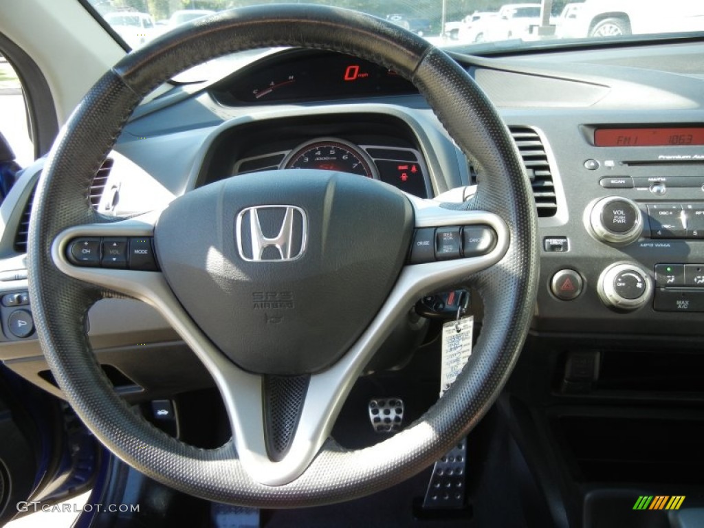 2008 Civic Si Coupe - Fiji Blue Pearl / Black photo #9
