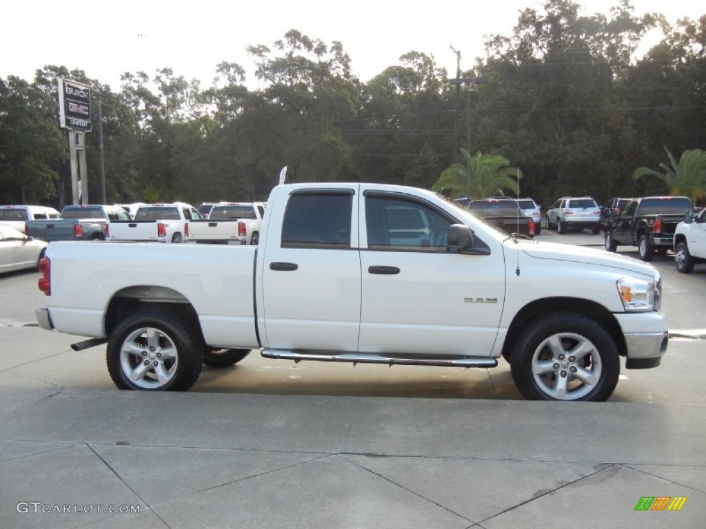 2008 Ram 1500 SLT Quad Cab 4x4 - Bright White / Medium Slate Gray photo #4