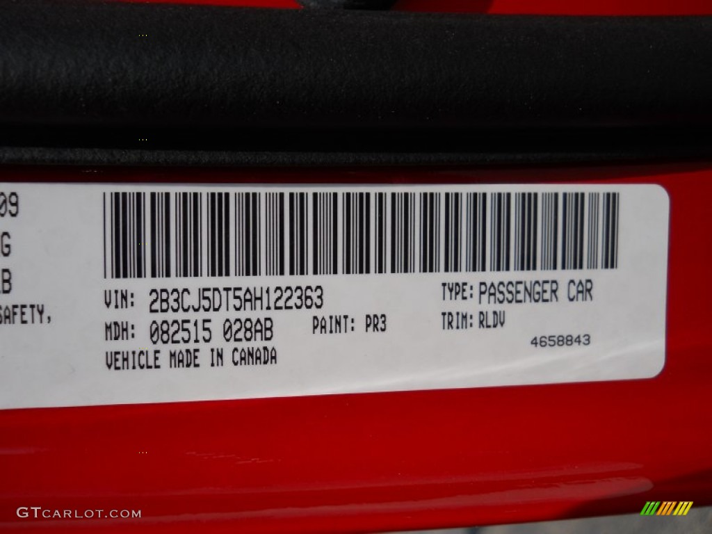2010 Challenger Color Code PR3 for TorRed Photo #56680501