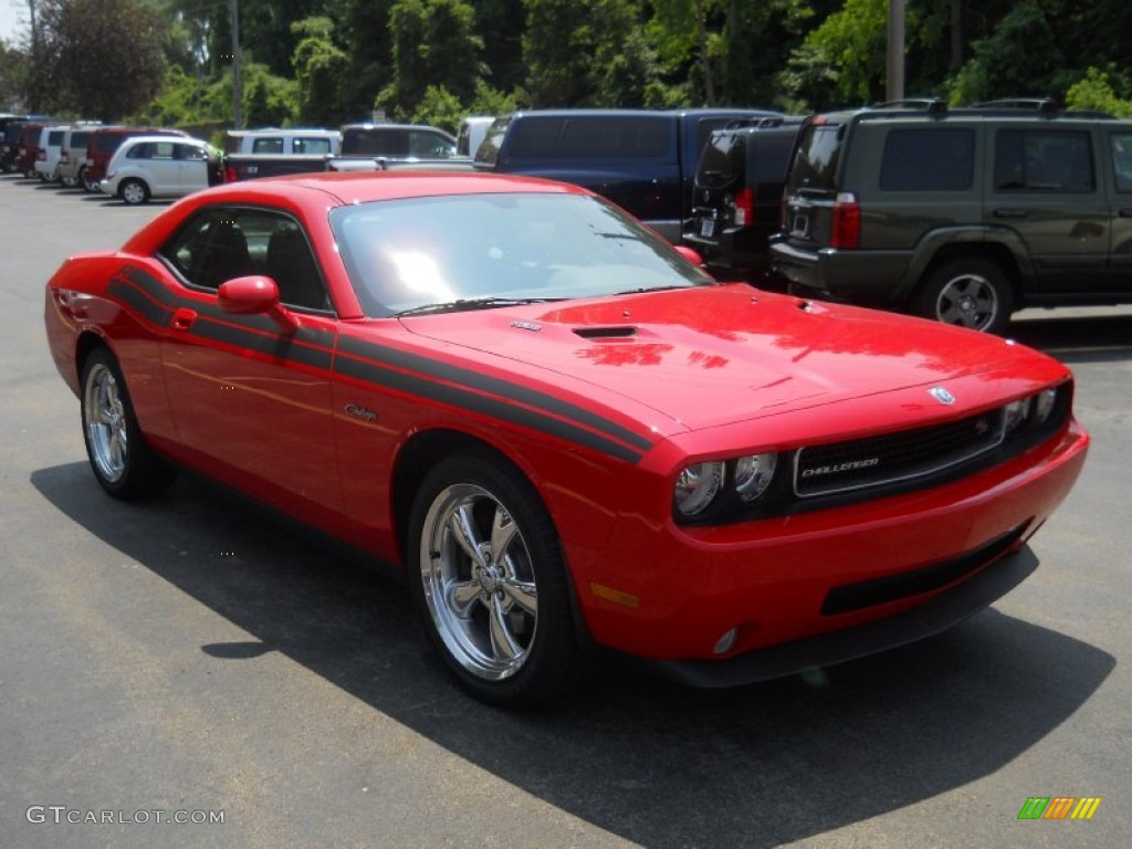 2010 Challenger R/T Classic - TorRed / Dark Slate Gray photo #26