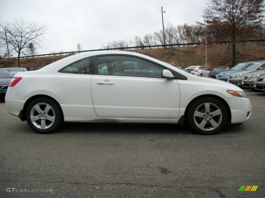 2007 Civic EX Coupe - Taffeta White / Ivory photo #5