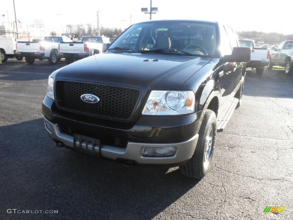 2005 F150 XLT SuperCrew 4x4 - Black / Tan photo #2