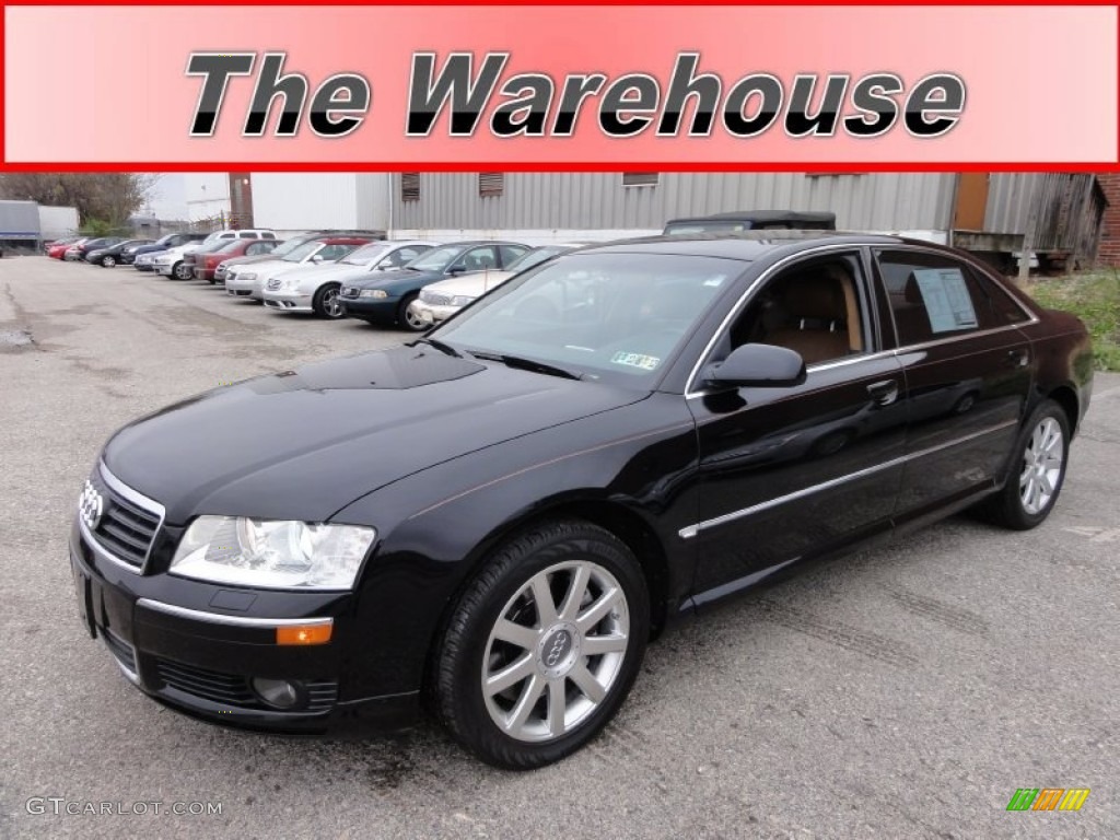 2005 A8 L 4.2 quattro - Brilliant Black / Black/Amaretto photo #1