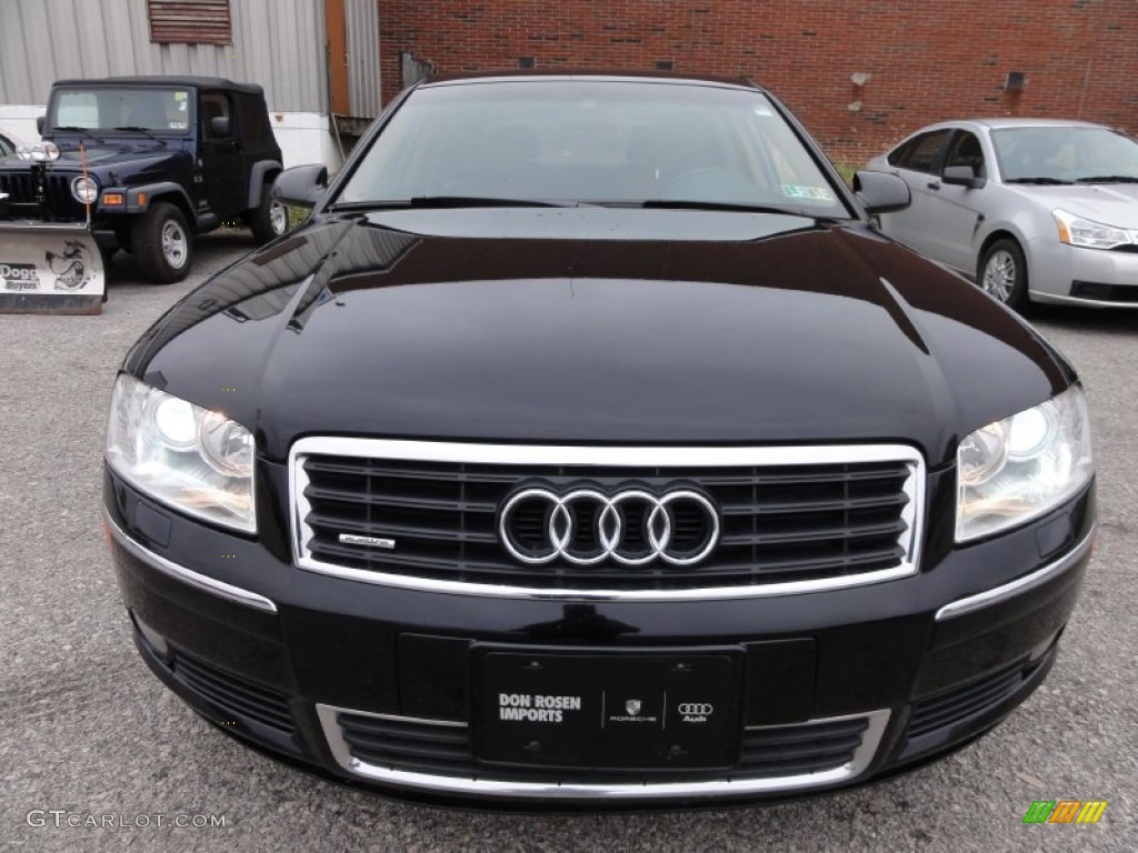 2005 A8 L 4.2 quattro - Brilliant Black / Black/Amaretto photo #3