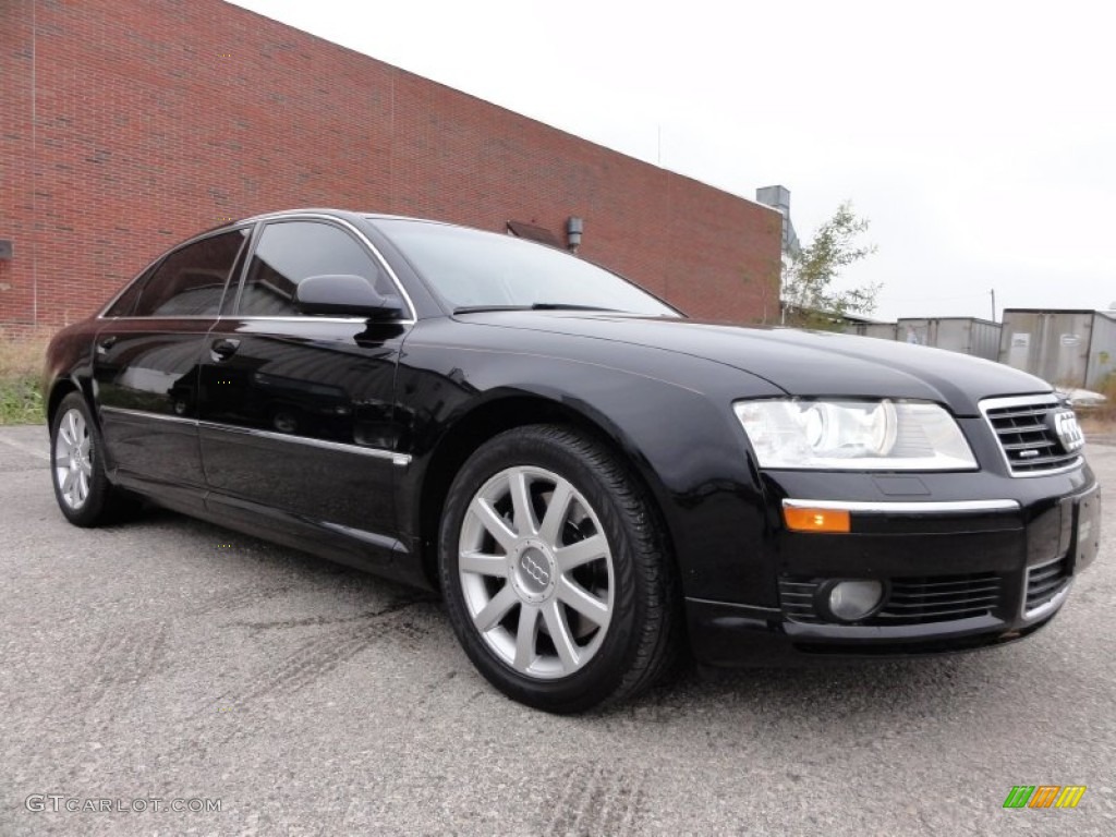 2005 A8 L 4.2 quattro - Brilliant Black / Black/Amaretto photo #5