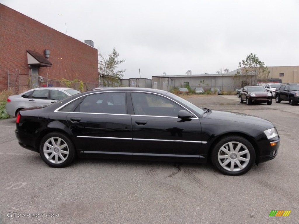 2005 A8 L 4.2 quattro - Brilliant Black / Black/Amaretto photo #7