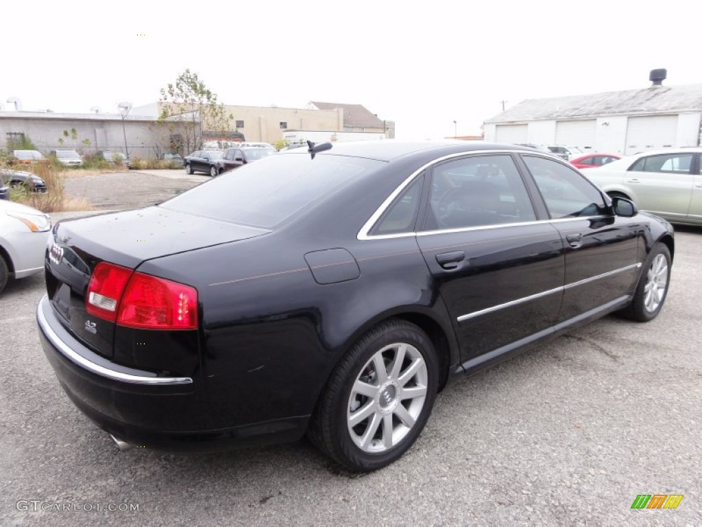 2005 A8 L 4.2 quattro - Brilliant Black / Black/Amaretto photo #8
