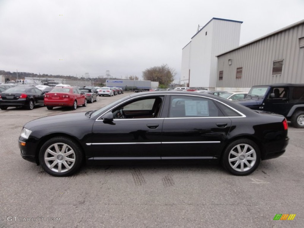2005 A8 L 4.2 quattro - Brilliant Black / Black/Amaretto photo #11