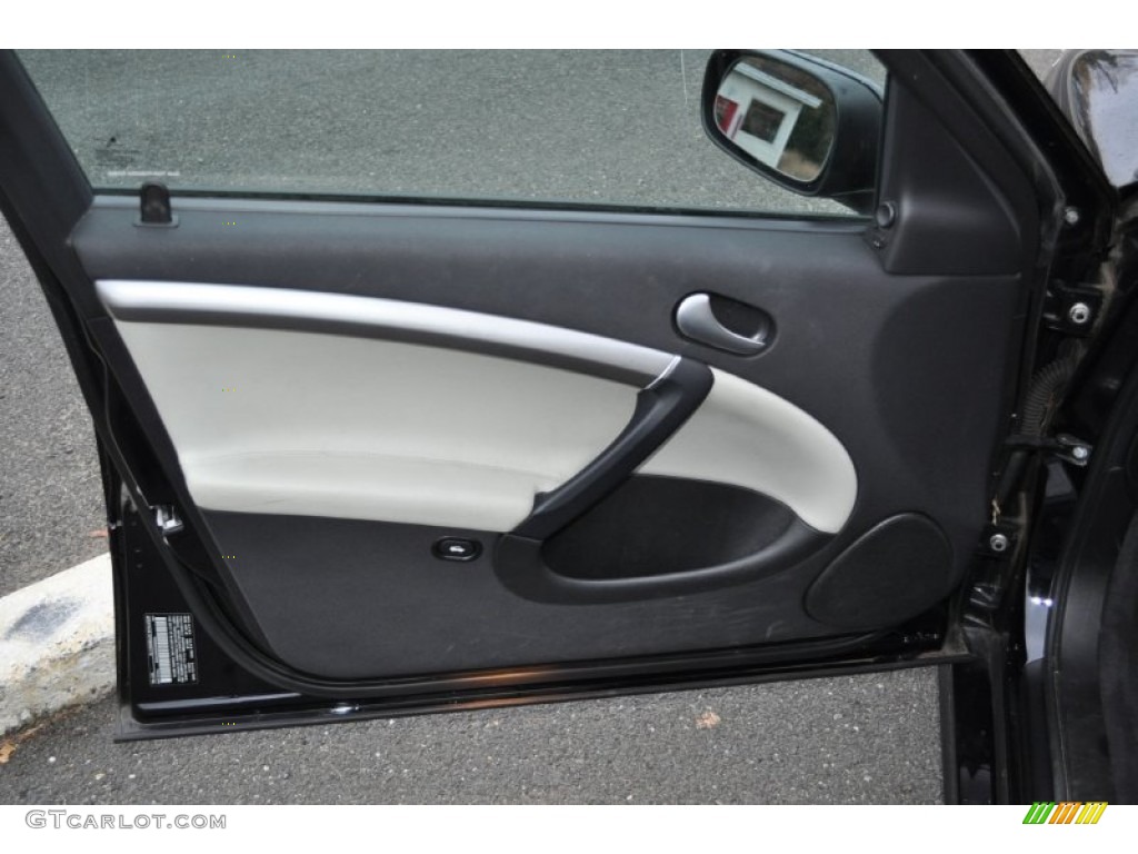 2008 Saab 9-5 Aero Sedan Parchment/Black Door Panel Photo #56685828