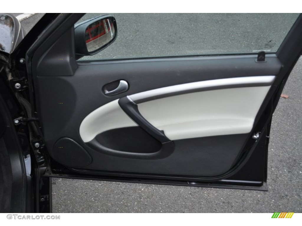2008 Saab 9-5 Aero Sedan Parchment/Black Door Panel Photo #56685836