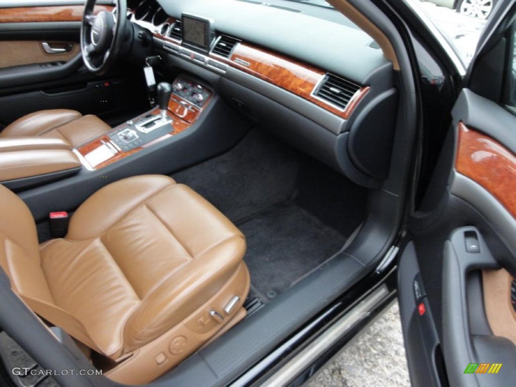 2005 A8 L 4.2 quattro - Brilliant Black / Black/Amaretto photo #18