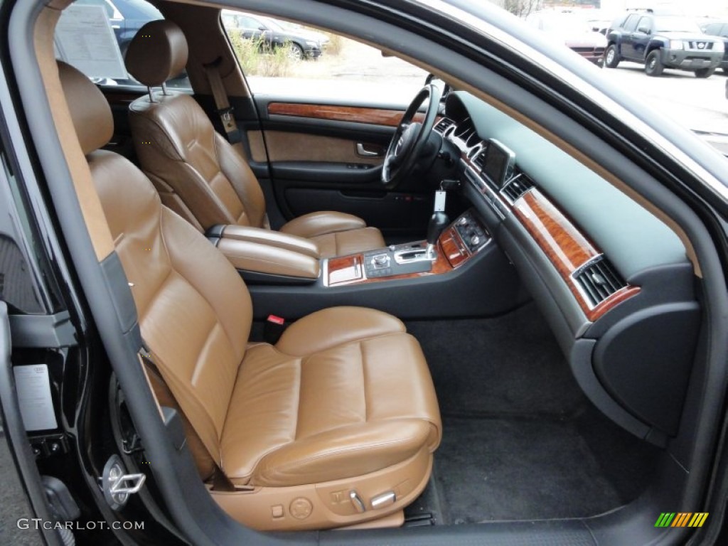 2005 A8 L 4.2 quattro - Brilliant Black / Black/Amaretto photo #20