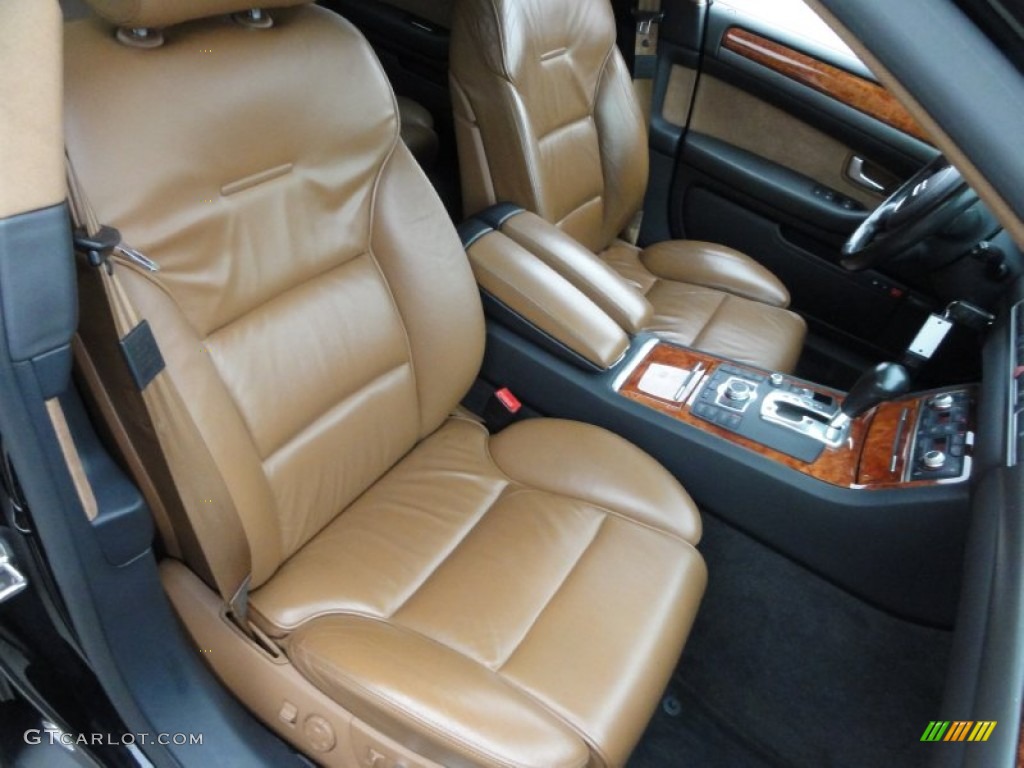2005 A8 L 4.2 quattro - Brilliant Black / Black/Amaretto photo #21