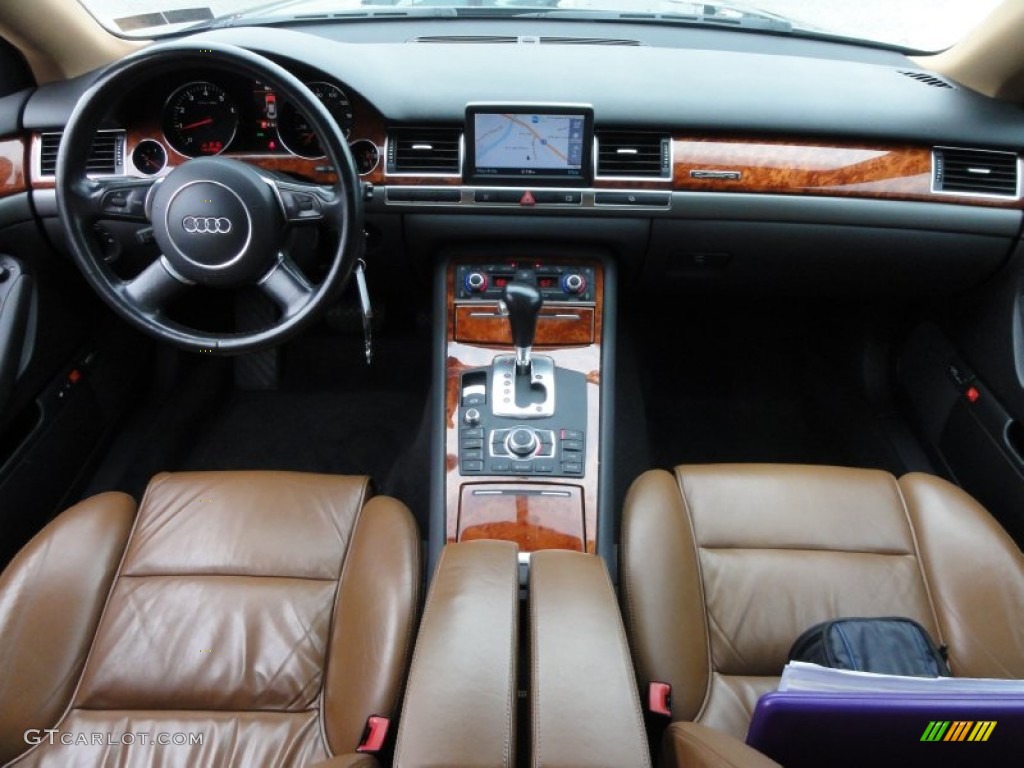 2005 A8 L 4.2 quattro - Brilliant Black / Black/Amaretto photo #29