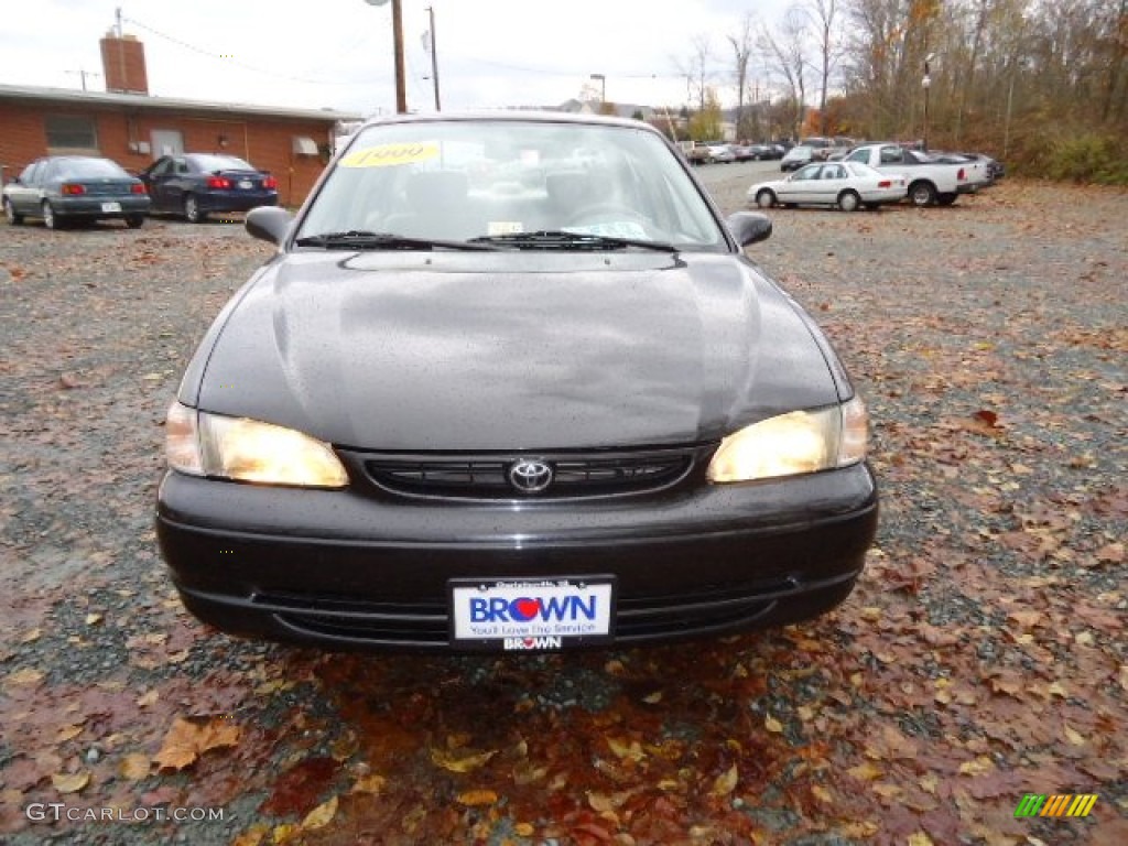 1999 Corolla LE - Satin Black Metallic / Light Charcoal photo #2