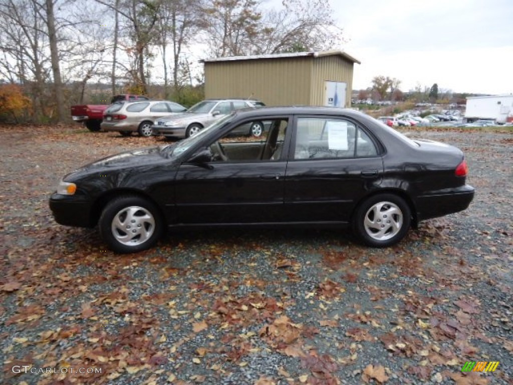 1999 Corolla LE - Satin Black Metallic / Light Charcoal photo #4