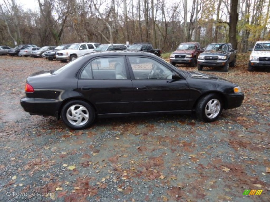 1999 Corolla LE - Satin Black Metallic / Light Charcoal photo #8