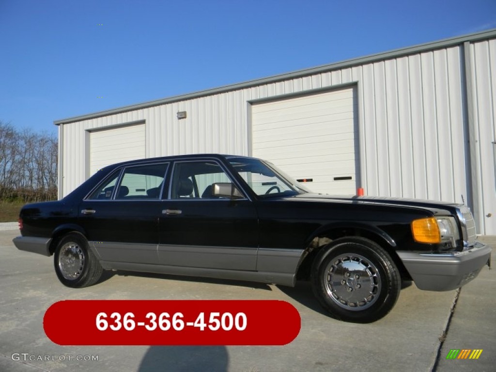 1988 S Class 560 SEL Sedan - Black / Black photo #1