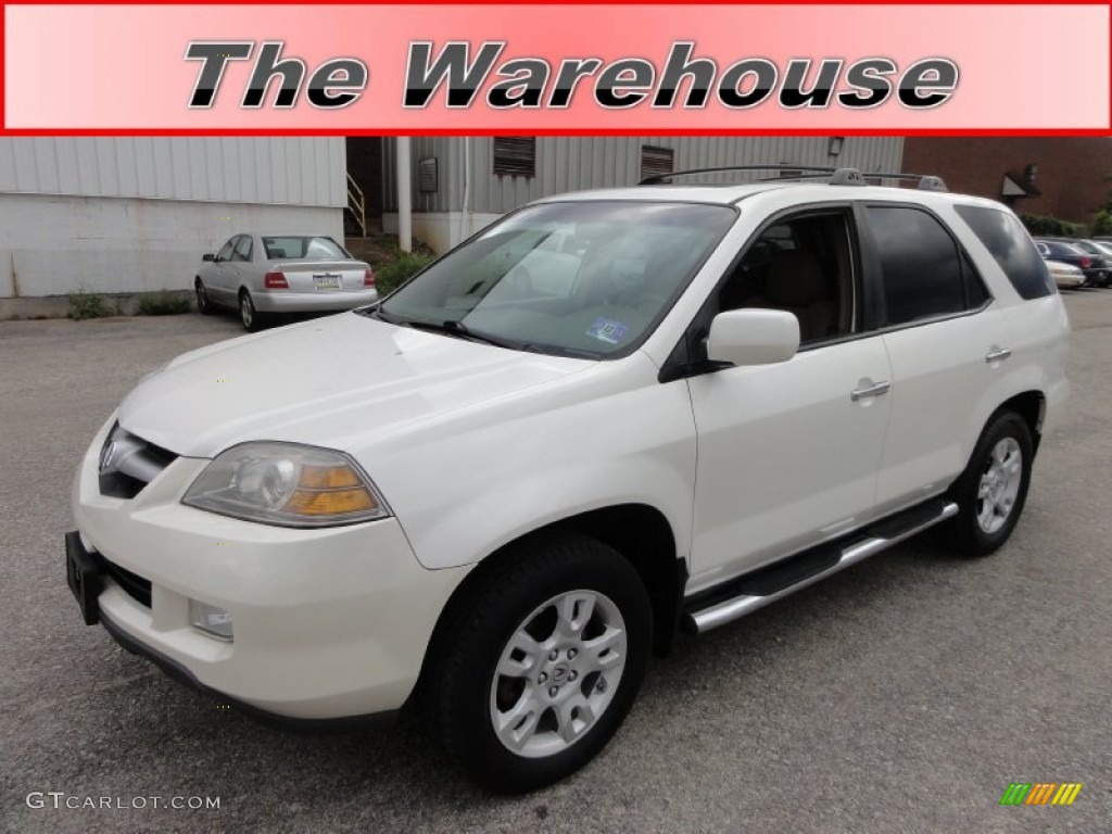 2004 MDX Touring - Aspen White Pearl / Saddle photo #1
