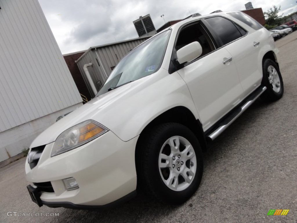 2004 MDX Touring - Aspen White Pearl / Saddle photo #2