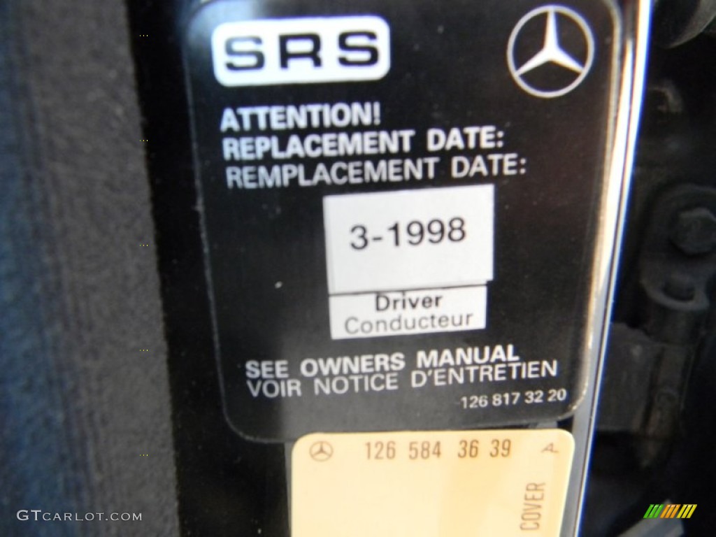1988 Mercedes-Benz S Class 560 SEL Sedan Info Tag Photo #56689196