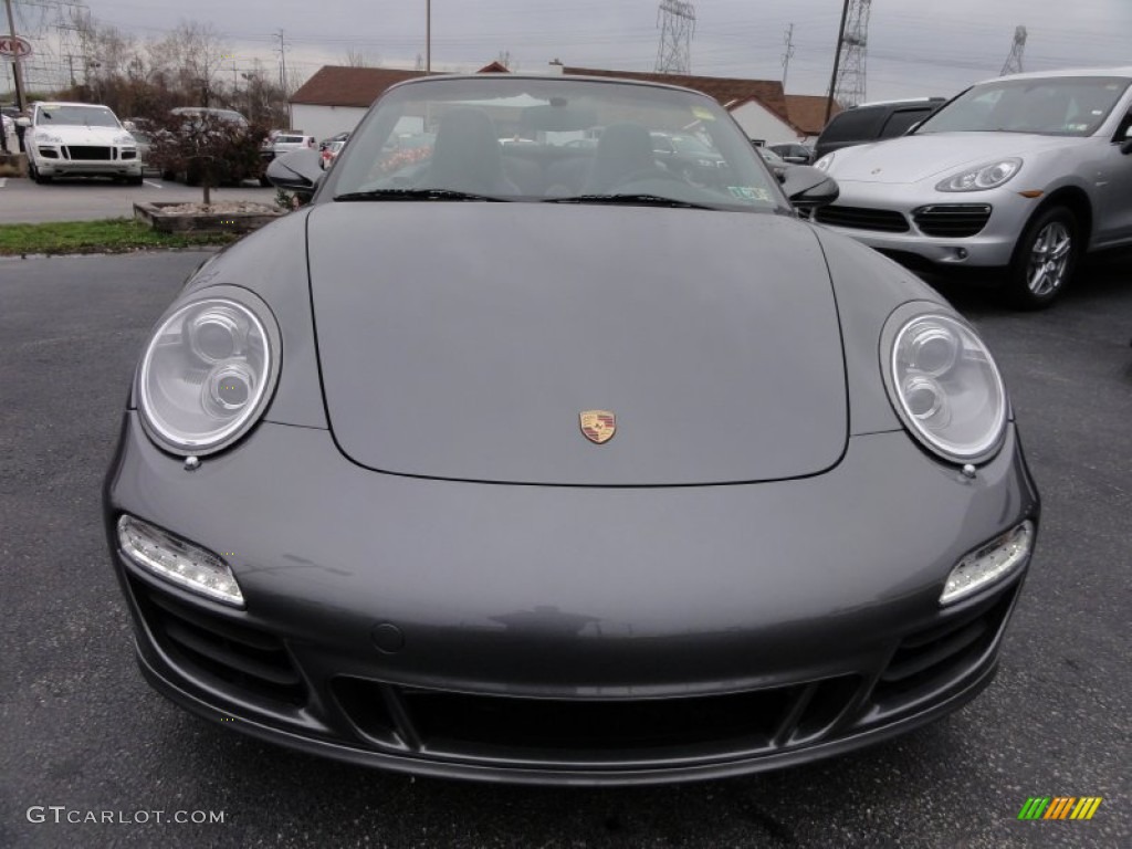 2012 911 Carrera 4 GTS Cabriolet - Meteor Grey Metallic / Black/Black Leather/Alcantara photo #3