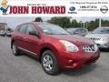 2011 Cayenne Red Nissan Rogue S AWD  photo #1