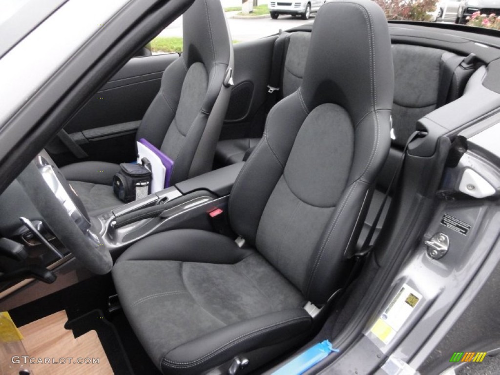 Black/Black Leather/Alcantara Interior 2012 Porsche 911 Carrera 4 GTS Cabriolet Photo #56690186