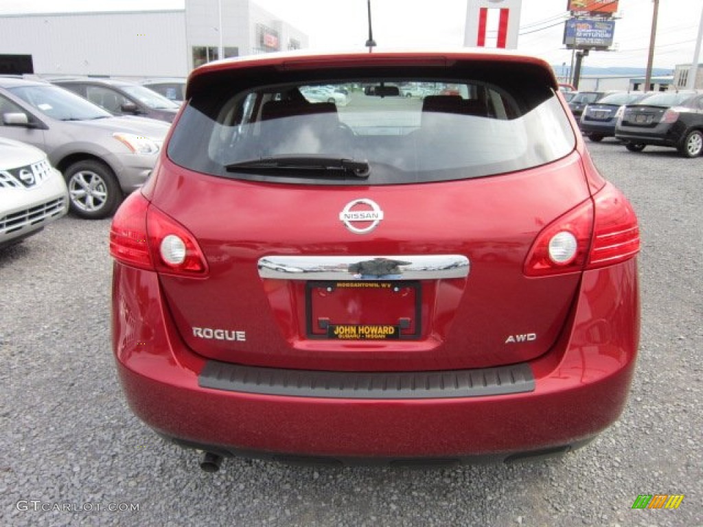 2011 Rogue S AWD - Cayenne Red / Black photo #5