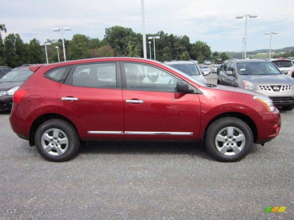2011 Rogue S AWD - Cayenne Red / Black photo #7