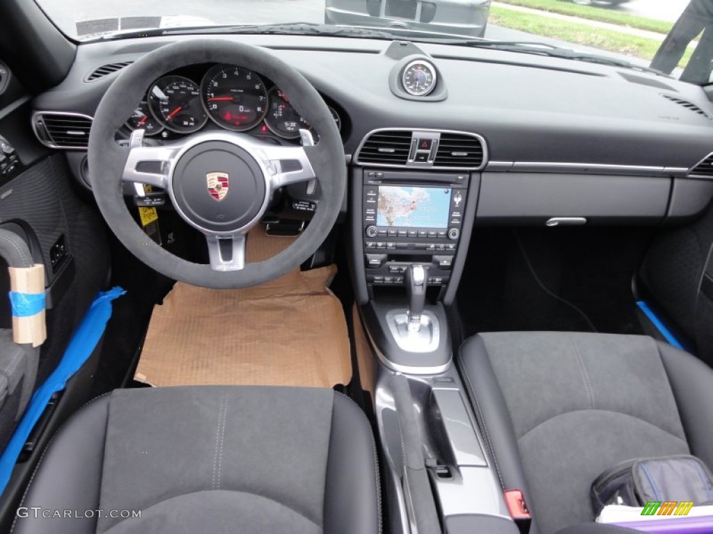 2012 Porsche 911 Carrera 4 GTS Cabriolet Black/Black Leather/Alcantara Dashboard Photo #56690226