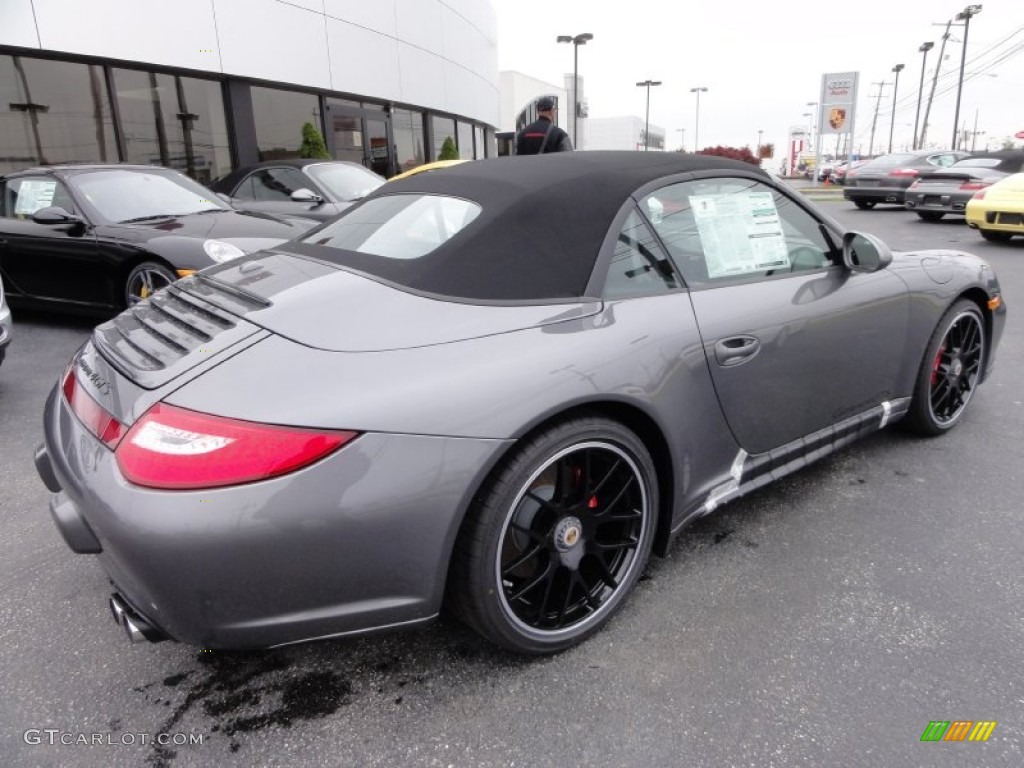 2012 911 Carrera 4 GTS Cabriolet - Meteor Grey Metallic / Black/Black Leather/Alcantara photo #34