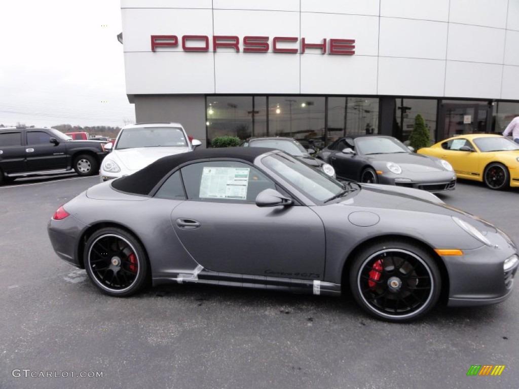 2012 911 Carrera 4 GTS Cabriolet - Meteor Grey Metallic / Black/Black Leather/Alcantara photo #35