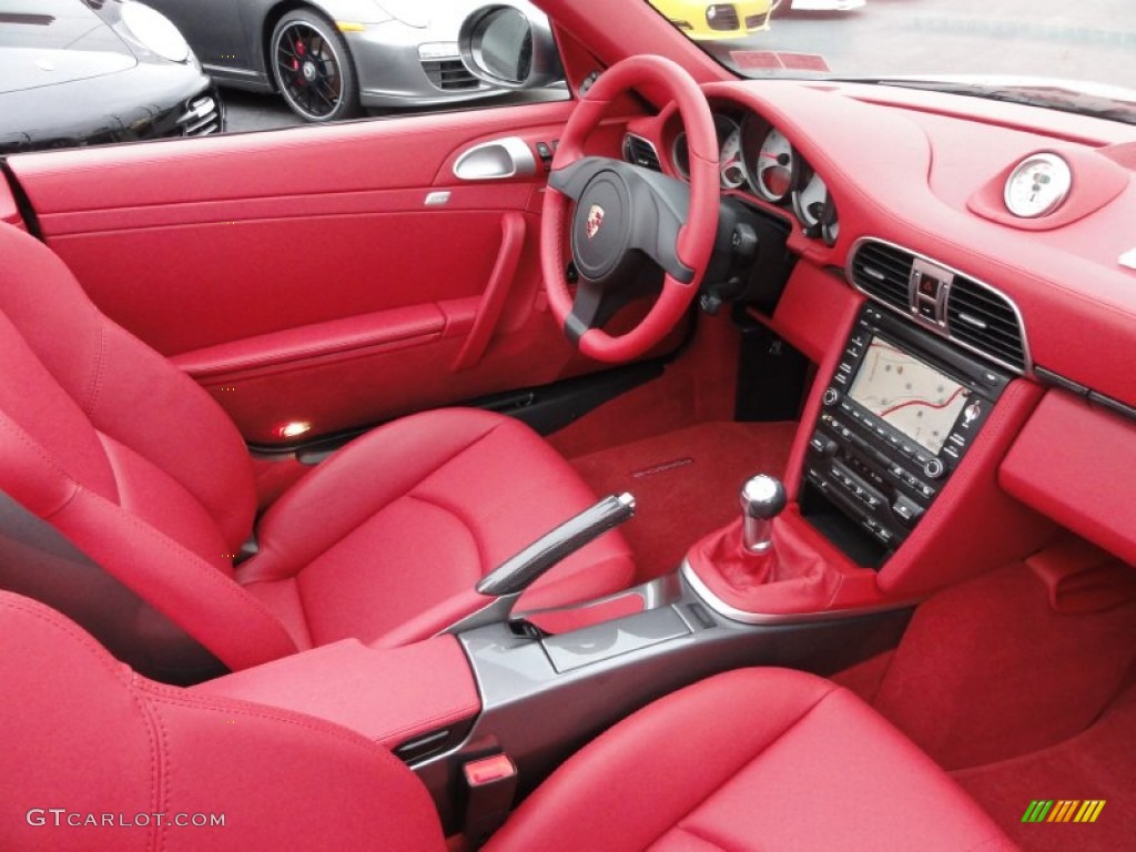 2012 911 Turbo Cabriolet - Meteor Grey Metallic / Carrera Red Natural Leather photo #18