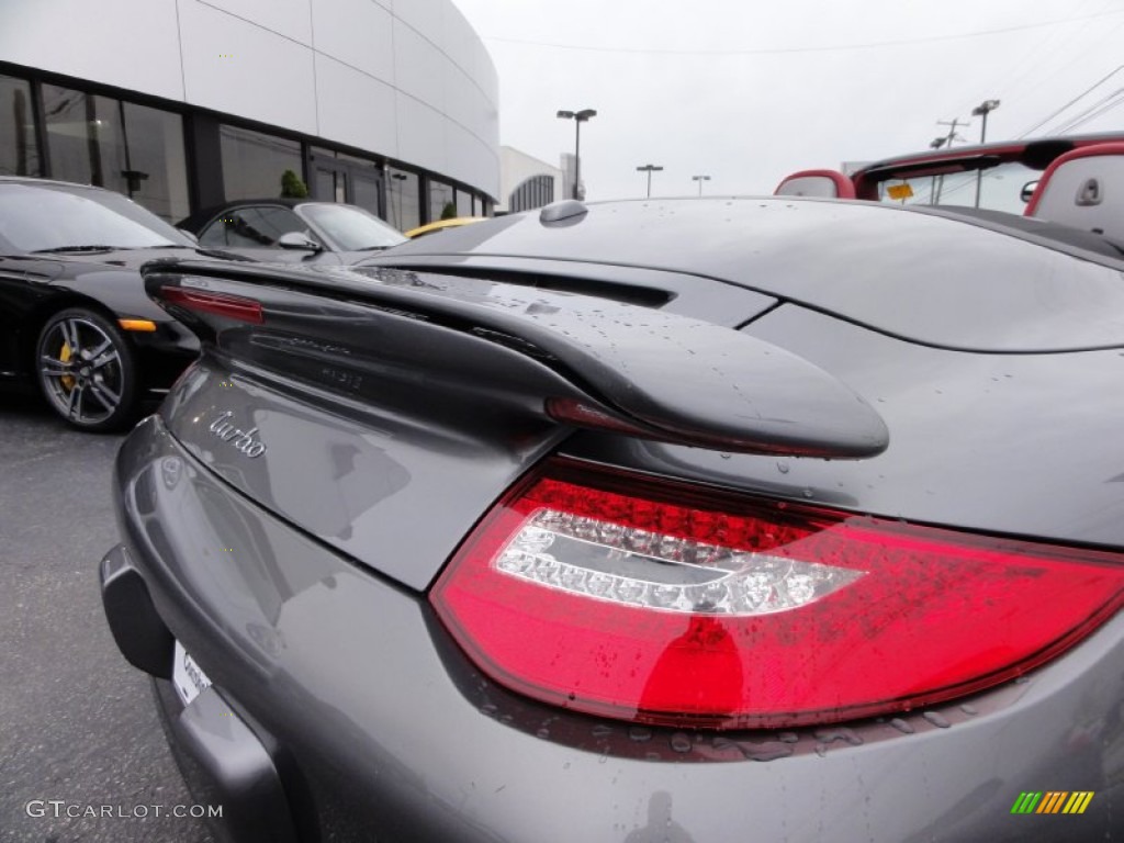 2012 911 Turbo Cabriolet - Meteor Grey Metallic / Carrera Red Natural Leather photo #23
