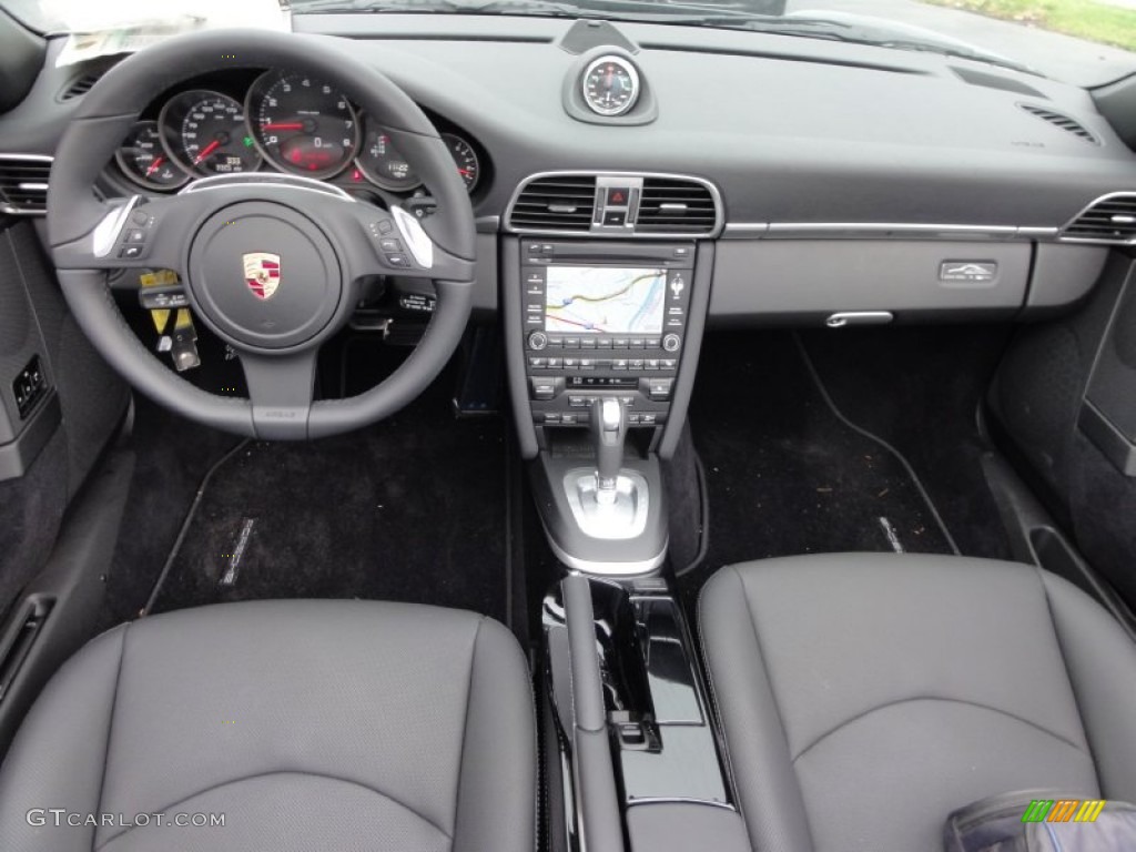 2012 Porsche 911 Black Edition Cabriolet Black Dashboard Photo #56690671