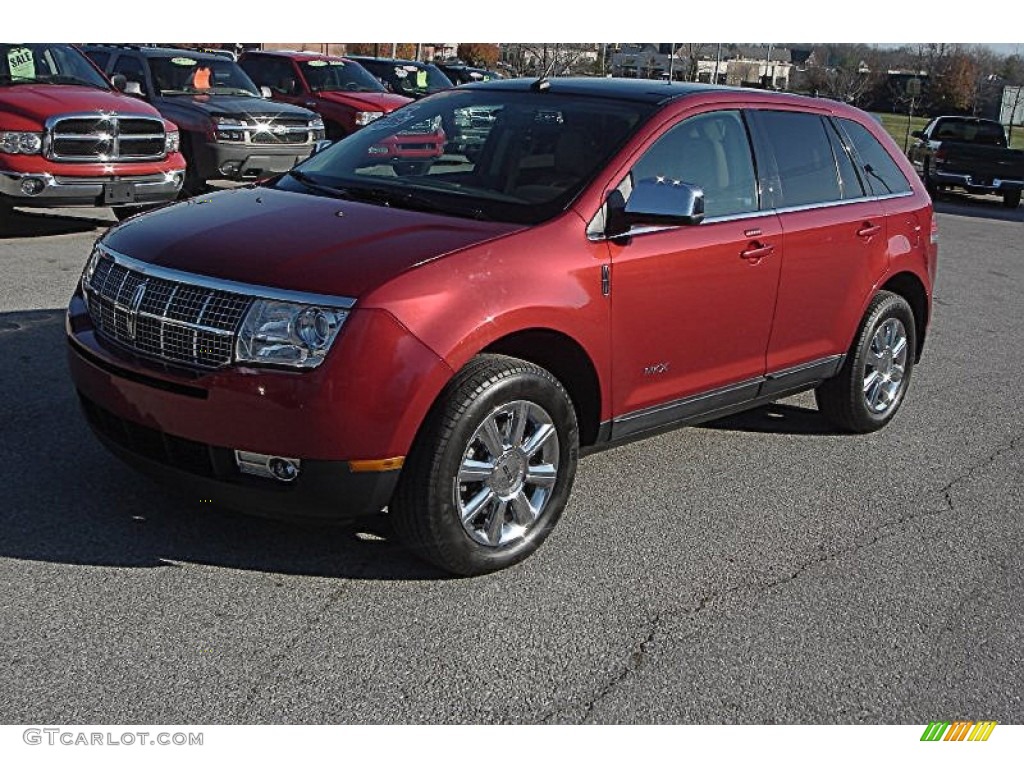 2008 MKX AWD - Vivid Red Metallic / Medium Light Stone photo #1