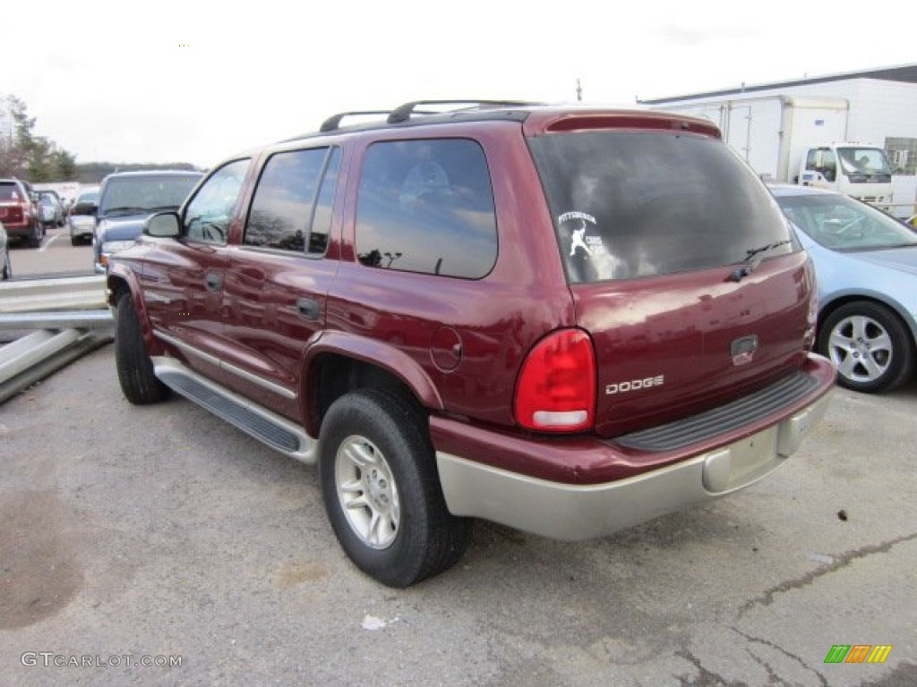 2001 Durango SLT 4x4 - Dark Garnet Red Pearl / Taupe photo #2