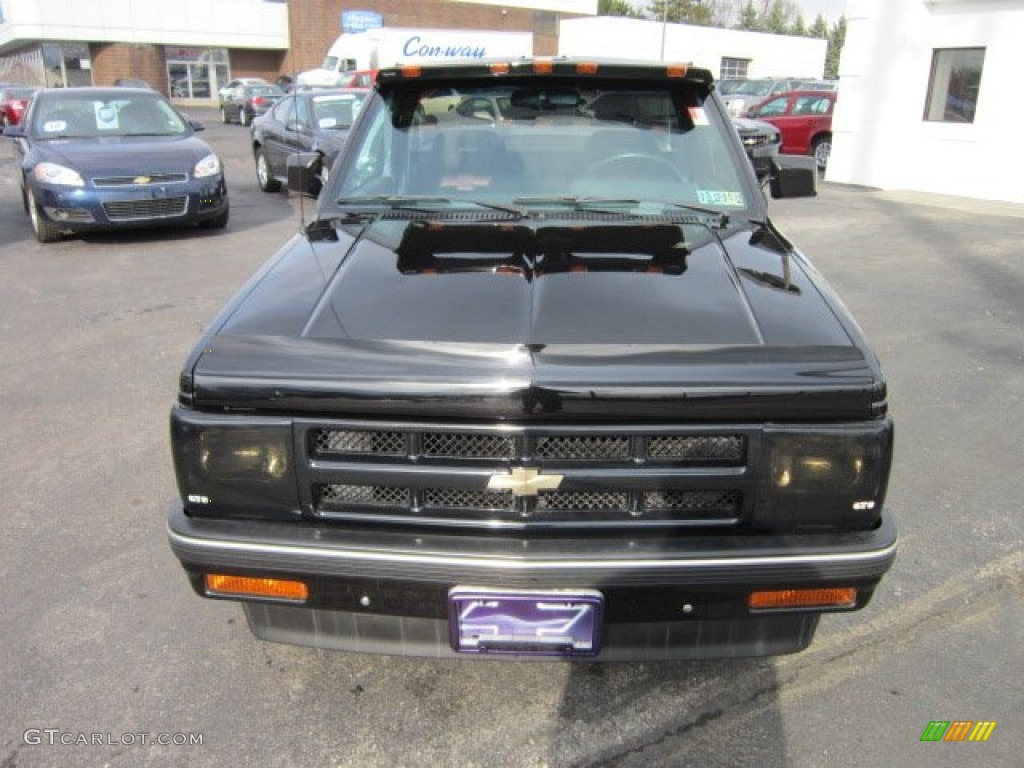 1993 S10 Regular Cab - Black / Gray photo #2