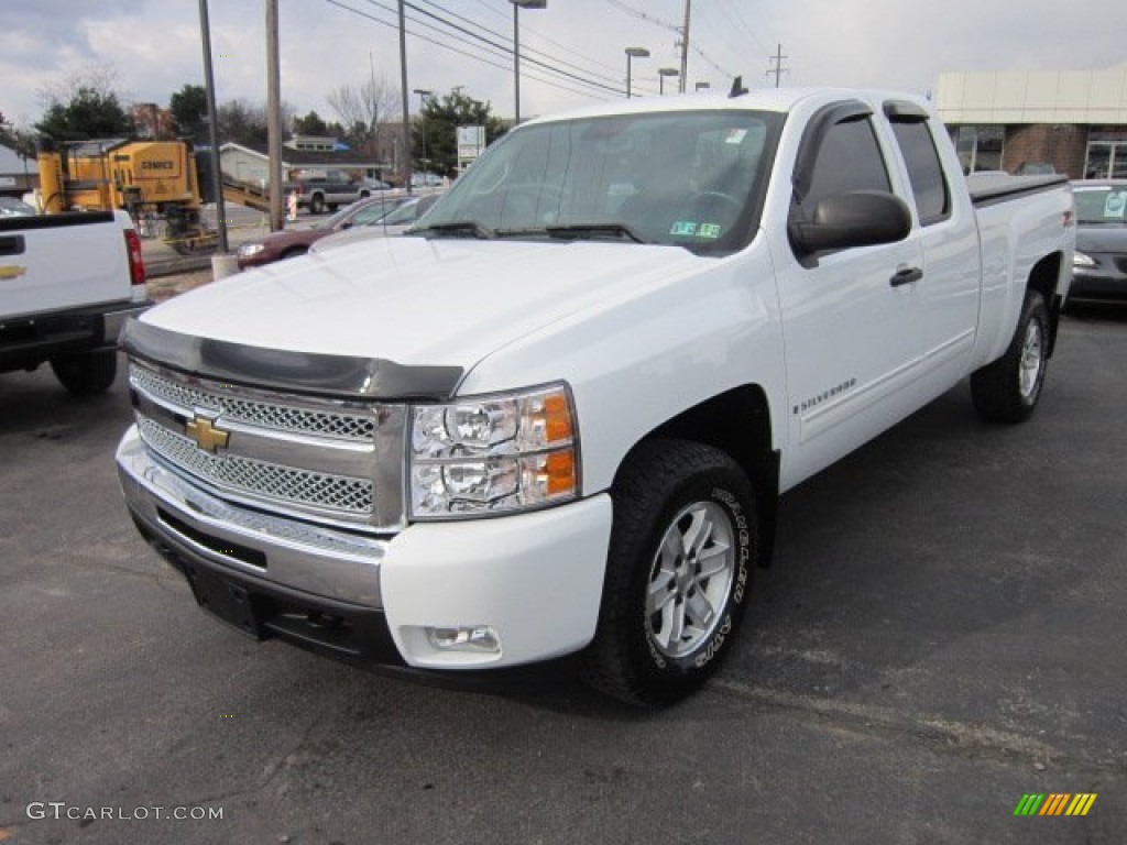 Summit White 2009 Chevrolet Silverado 1500 LT Extended Cab 4x4 Exterior Photo #56691161