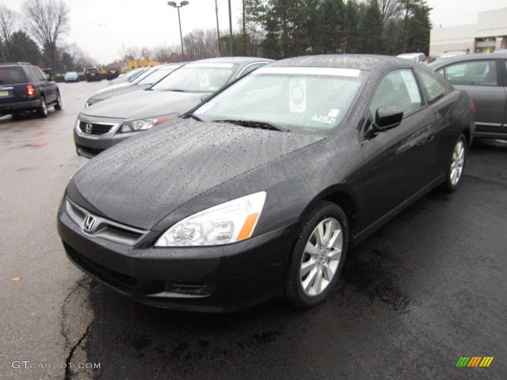 2007 Accord EX V6 Coupe - Nighthawk Black Pearl / Black photo #3