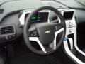 Jet Black/Ceramic White Accents 2012 Chevrolet Volt Hatchback Steering Wheel