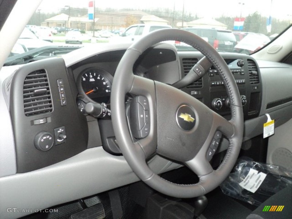 2012 Chevrolet Silverado 1500 LS Regular Cab 4x4 Dark Titanium Steering Wheel Photo #56694954