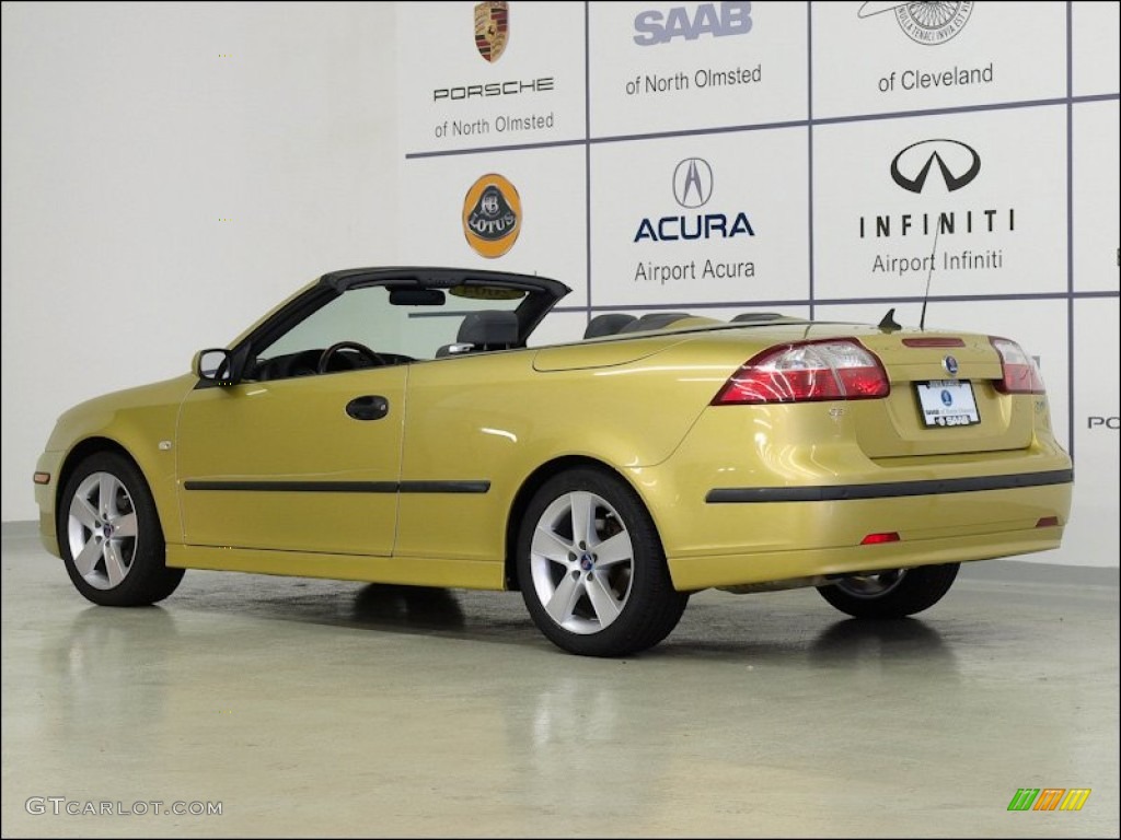 2004 9-3 Arc Convertible - Lime Yellow Metallic / Slate Gray photo #6