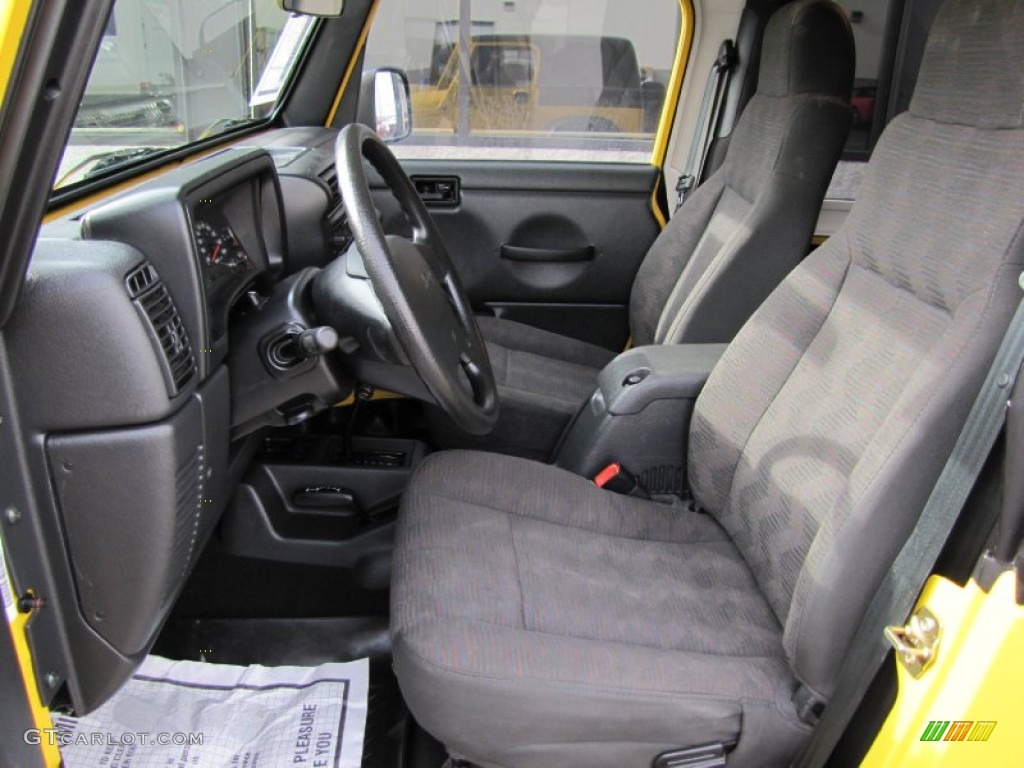 2004 Wrangler Sport 4x4 - Solar Yellow / Dark Slate Gray photo #3