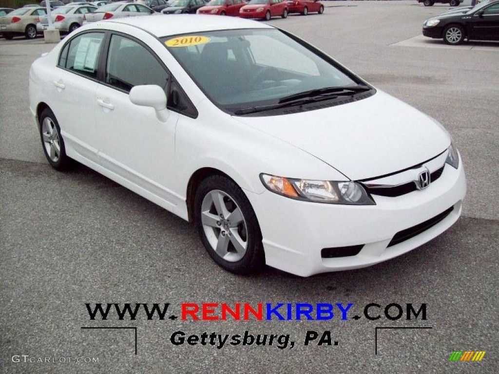 2010 Civic LX-S Sedan - Taffeta White / Black photo #1