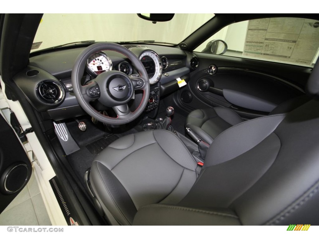 Carbon Black Interior 2012 Mini Cooper S Coupe Photo #56697828